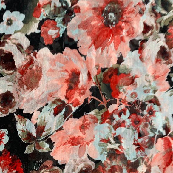 iZ BYER Delicate Lightweight Blouse Semi Sheer Lace V-Neckline XS 3/4th‎ Sleeve - Picture 11 of 15